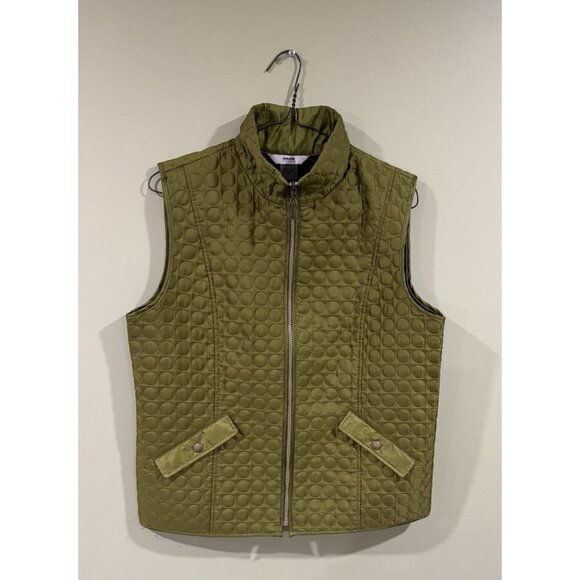 ALIA Green Quilted Vest Size 8 Petite - Picture 3 of 7